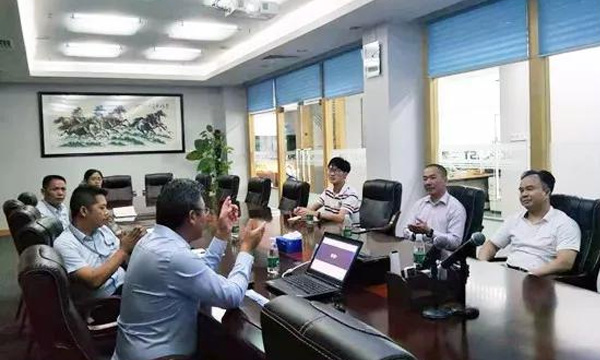 东莞市高新手艺工业协会长循分会江新红会长一行莅临千赢国际旅行考察